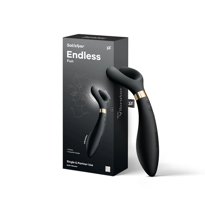 Satisfyer Endless Fun Adult Vibrator for Couples | 33 Application Options with 100 Vibration Functions | Powerful & Quiet for Men & Women | Sex Toy use as Dildo and Clitoral Stimulation - Image 1