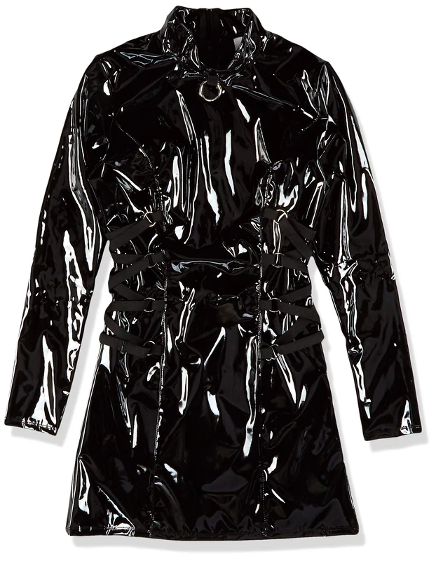 Black Level Vinyl Dress Black S