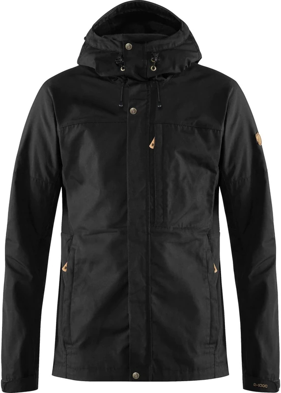 FJALLRAVEN Men's Kaipak M Hooded Jacket, Black, S UK