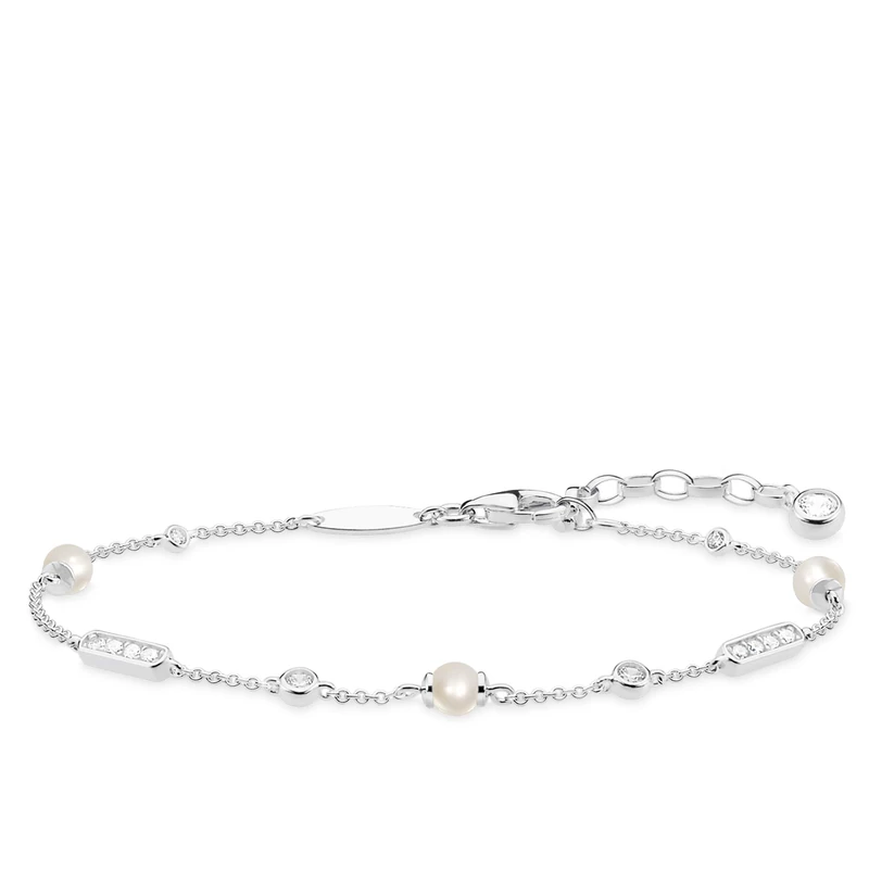 Thomas Sabo Women Pearl Bracelet 925 Sterling Silver A1919-167-14