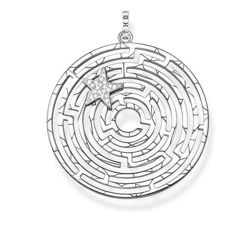 Thomas Sabo Women Pendant Maze Star 925 Sterling Silver PE852-643-14