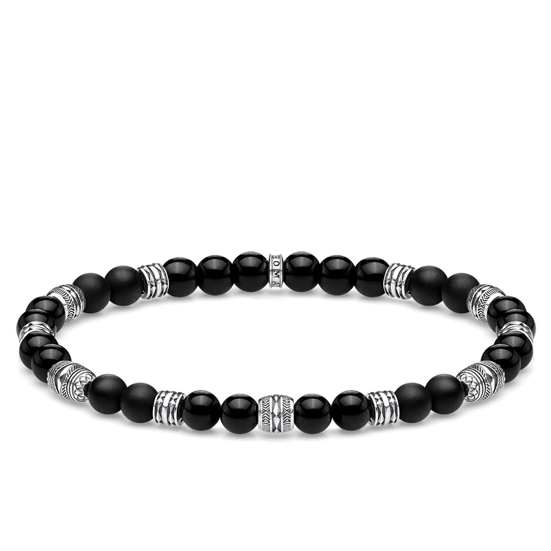 Thomas Sabo bracelet Lucky charm, black 925 Sterling Silver, Blackened