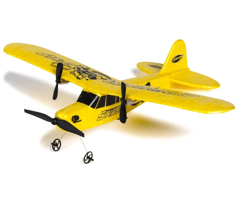Carson 500505029 500505029 Stinger 340 2.4G RTF, Remote Controlled Flight Model, RC Aeroplane, Batteries and Remote Control, 100% Ready to Flight, Yellow