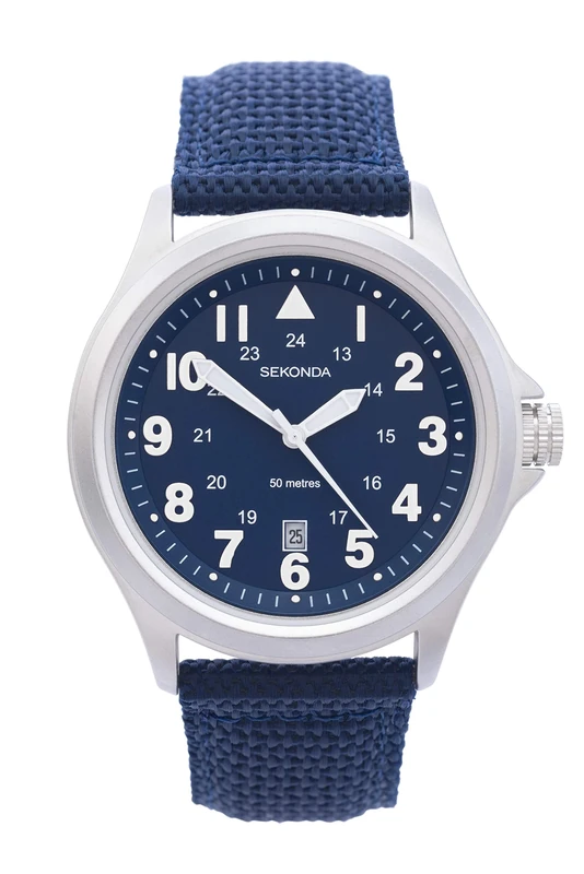 Sekonda Mens Analogue Classic Quartz Watch with Nylon Strap 1715