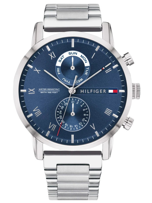 Tommy Hilfiger Analogue Multifunction Quartz Watch for Men with Silver Stainless Steel Bracelet - 1710401