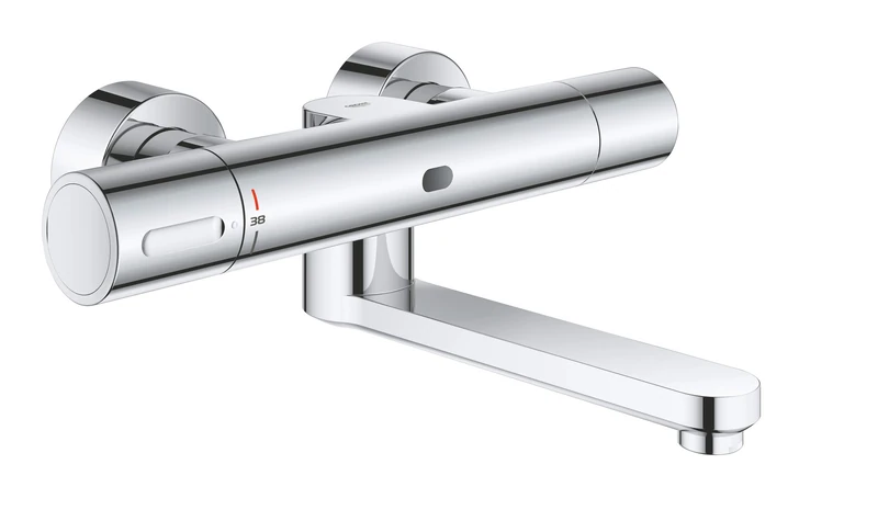GROHE Eurosmart Ce Infra-Red Electronic Wall Basin Mixer with Thermostatic Temperature Control Chrome 36455000