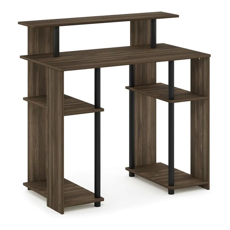 Furinno JAYA Simple Design Computer Desk, Writing Desk, Study Desk, Columbia Walnut/Black