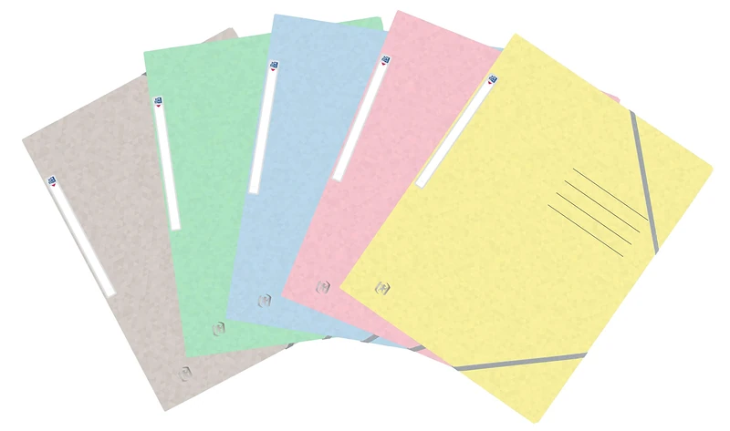 Oxford Top File + 400124546 Folder A4 Extra Strong Cardboard Assorted 5 Pastel Colours Pack of 25 - Image 1