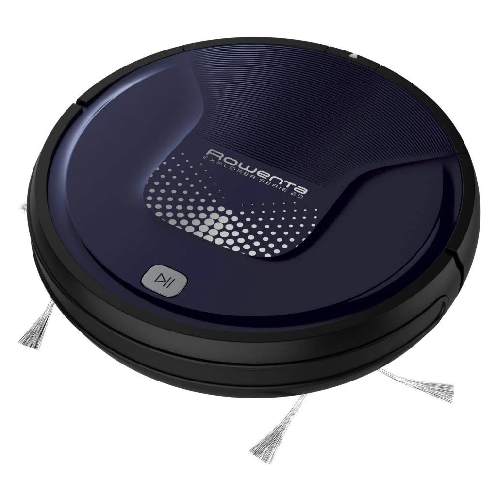 Rowenta RR6871WH Smart Force Explorer Aqua 2-in-1 Robot Vacuum Cleaner with Anti-Fall Sensors, Lithium-Ion Battery 150 Minutes Battery Includes Remote Control and Charging Base