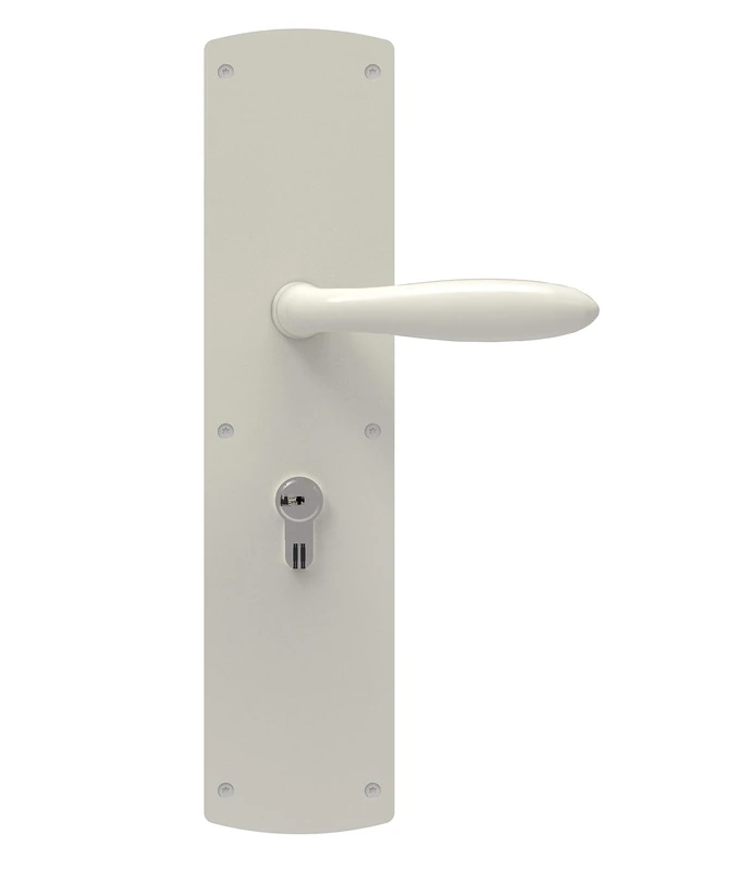 Bricard 66100 Half Set for Exterior Door with Stand for Series 74 Standard Version, White