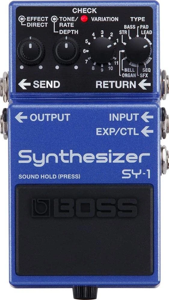 BOSS SY-1 Synthesizer Guitar Pedal, 121 Ultra-Responsive, Polyphonic Sounds, Easy, Plug-And-Play Experience