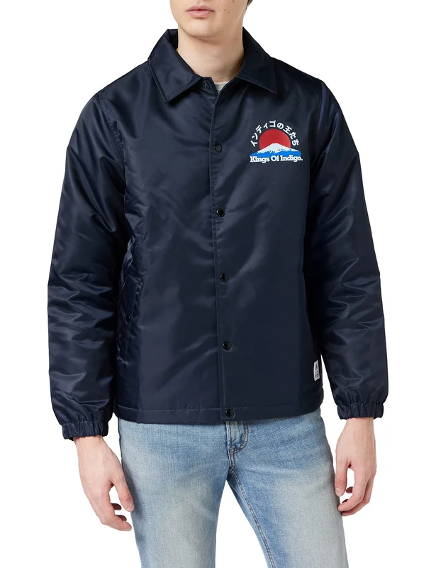 Kings of Indigo Men's Kenneth Fuji Jacket, Blue (Navy 8112), Large