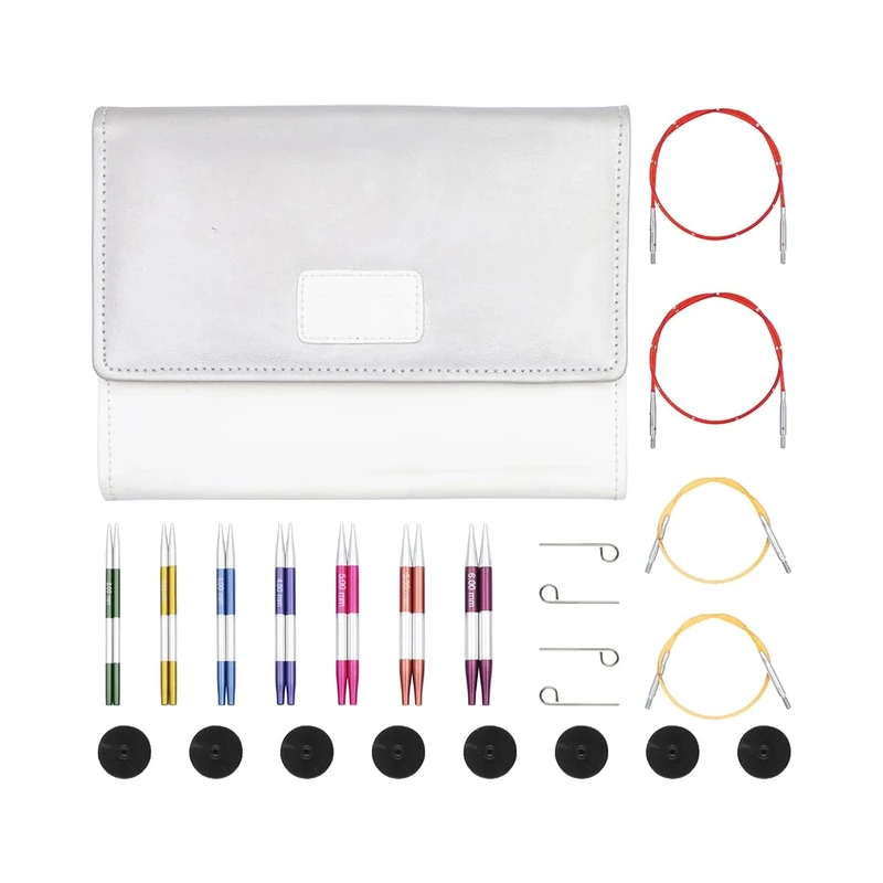 KnitPro Smartstix Deluxe Interchangeable Needle Set 4" (10cm) | 7 Sizes (3mm to 6mm)