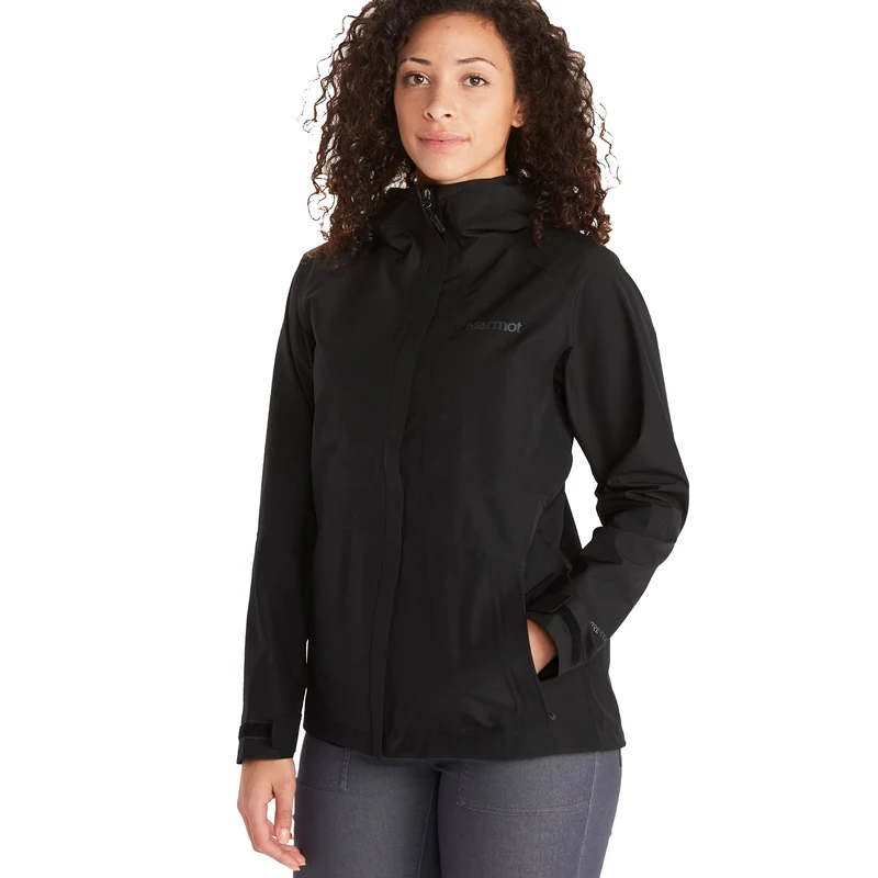 Marmot Women's Wm's Minimalist Jacket New, Waterproof GORE-TEX Jacket, Lightweight Rain Jacket, Windproof Raincoat, Breathable Windbreaker, Ideal for Running and Hiking, Black, XL