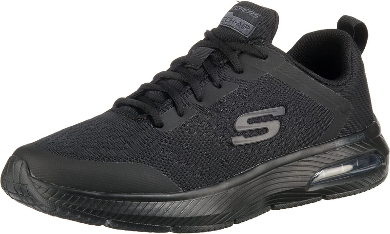 Skechers Mens Dyna-air Pelland Low-Top Sneakers, Black Mesh Synthetic Black Trim, 10 UK