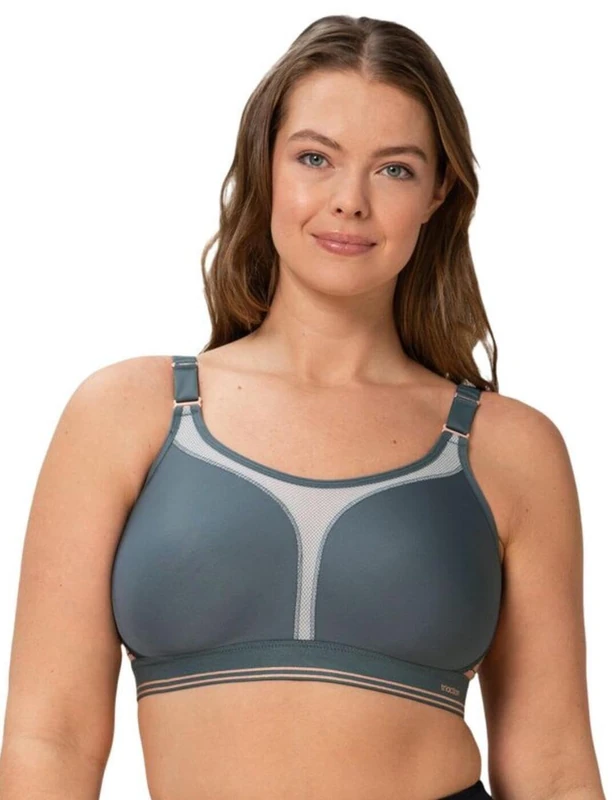 TriAction Women's Extreme Lite N Ex Sports bra non-wired, Grey (Grey 3780), 36A - Image 1