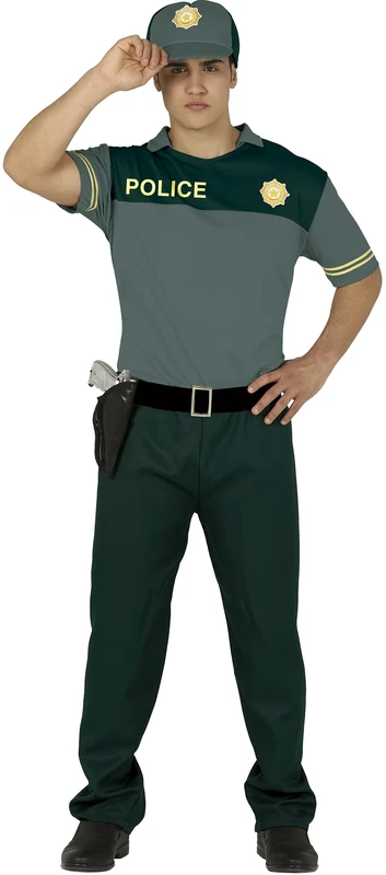 FIESTAS GUIRCA, S.L. Men's Green Civil Guard Costume