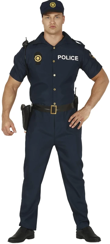 FIESTAS GUIRCA American neighborhood man's policeman costume