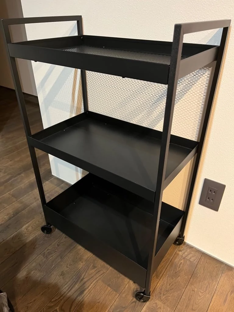 NISSAFORS Serving Trolley in Black, 50.5 x 30 x 83 cm, Trolley, 11.0 kg Max Weight, Modern Style, NISSAFORS Brand