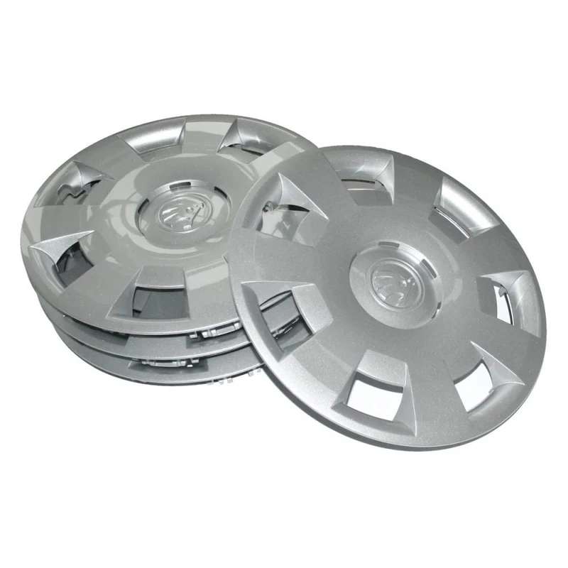 Skoda 5JA071454 4pc Wheel Trims Metis 14-inch Wheel Trims for 5Jx14 Steel Wheels Silver
