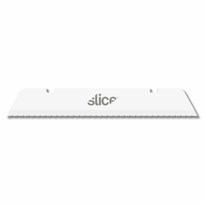 Slice 10540 Extra Long Industrial Serrated Edge Blades - Finger-Friendly Safety Ceramic Blade - Ideal for Applications That Require Sawing - Pack of 4 Blades