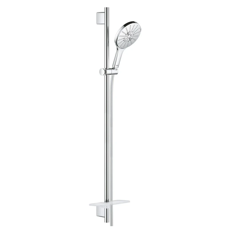 GROHE Rainshower 150 Smartactive Shower Rail Set Water Saving 3-Spray 150mm Hand Shower with 900mm Rail, 1750mm Silverflex Hose Chrome Finish Made in Germany 26594000