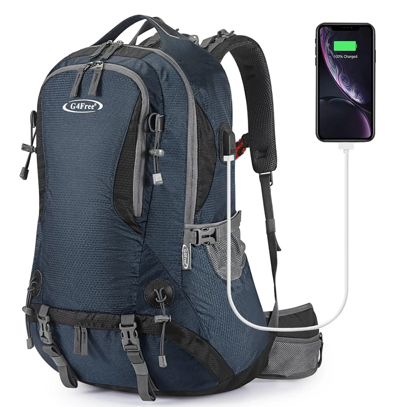 G4Free 50L Rucksack Hiking Backpack Mountaineering Bag Waterproof Travel Camping Trekking Daypack Outdoor Sports Backpack with Rain Cover for Men Women