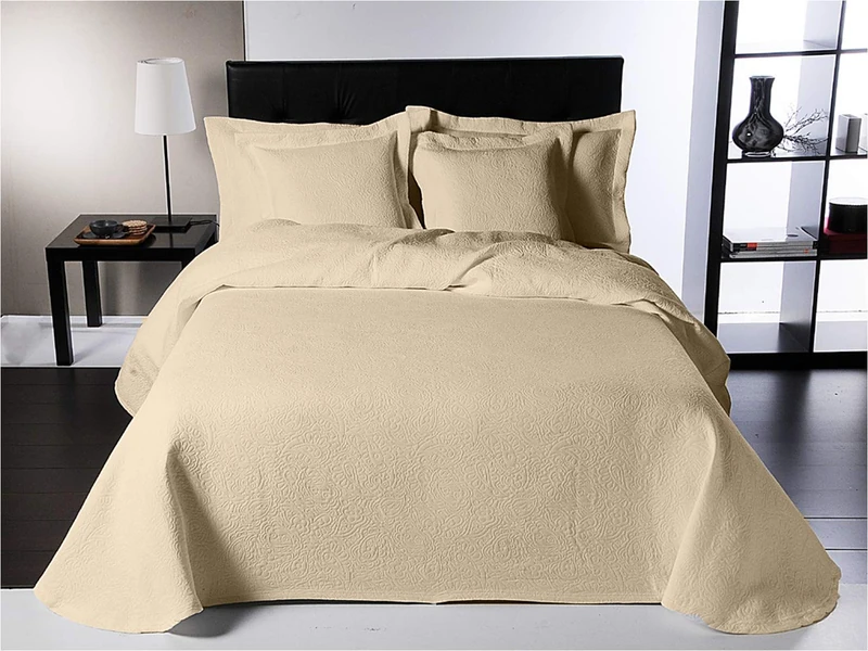Miracle Home Sonia Bedspread, Beige, 270 x 270 cm - Image 1