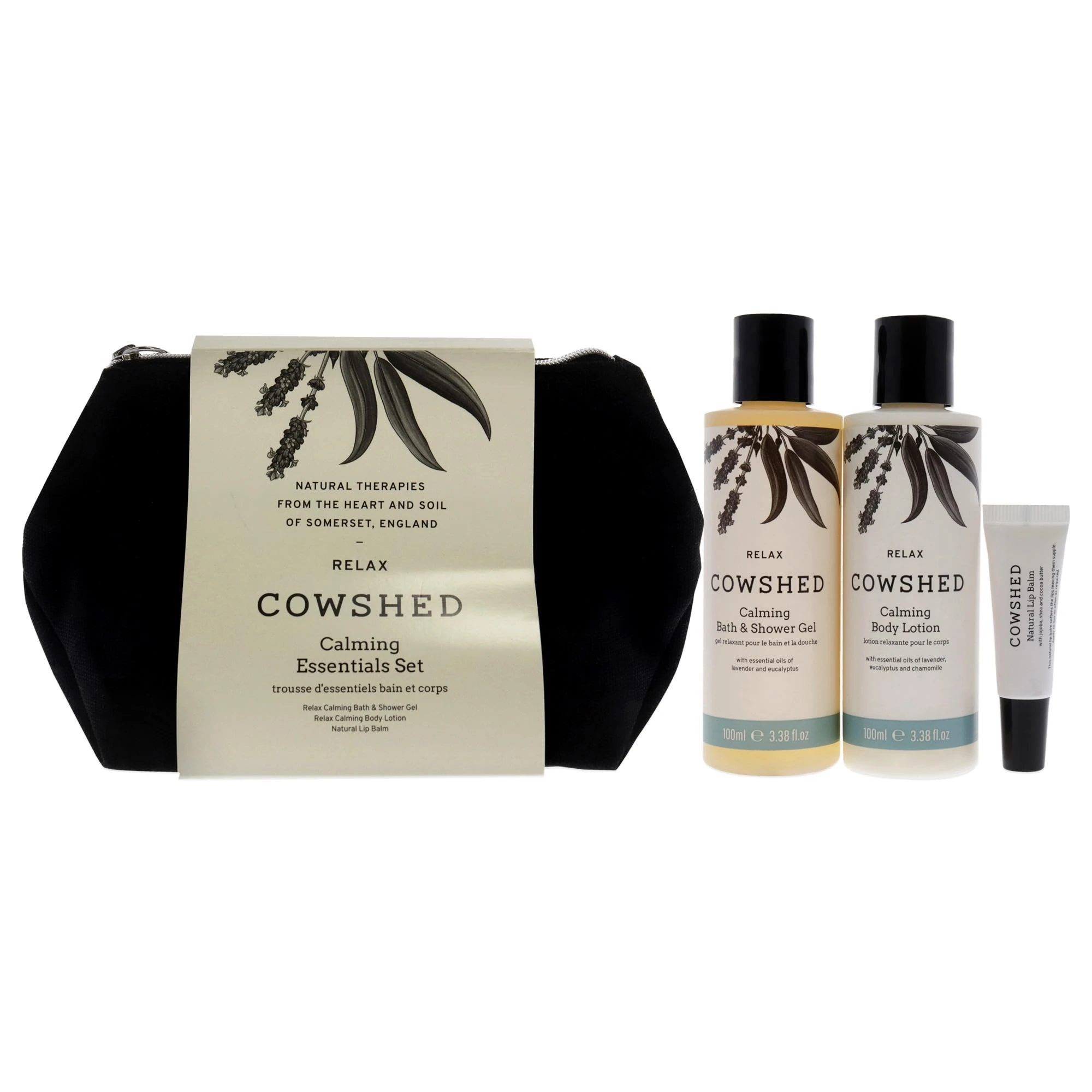 Cowshed Calming Essentials Set, 2 x 100 ml and 1 x 5 ml
