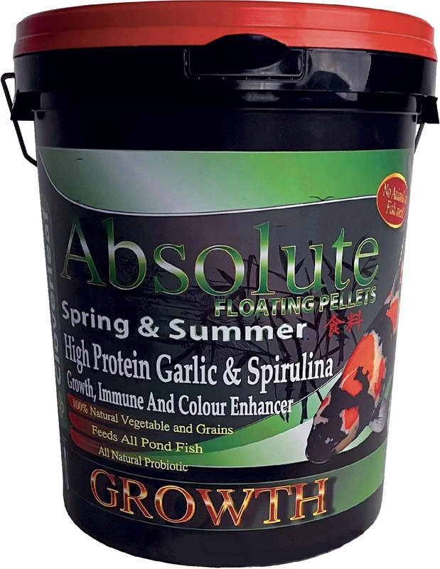 Cloverleaf Absolute Growth Floating Pellets Koi Pond Fish Food [Spring & Summer] [11KG 6mm] High Protein