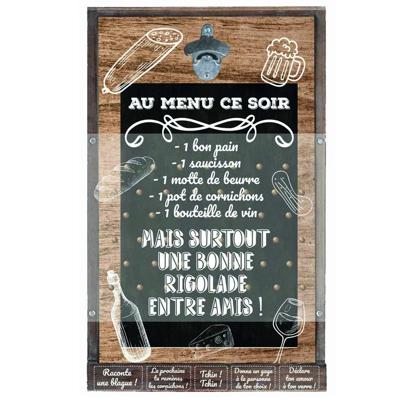 Wine De France Lot 4 Boxes Bottle Opener Au Menu Ce Soir, 27 x 47 cm