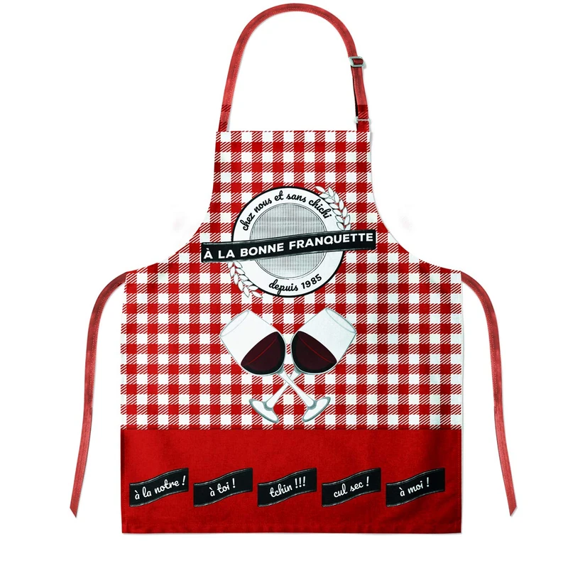 Wine De France Lot 6 Aprons Adult Bonne Franquette, 78 x 68 cm