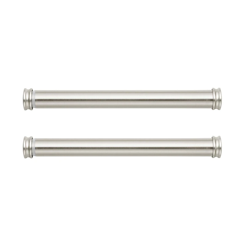 MODE Premium Collection Side Mount Curtain Rod Pair with End Caps, 12 to 20 in - Nickel