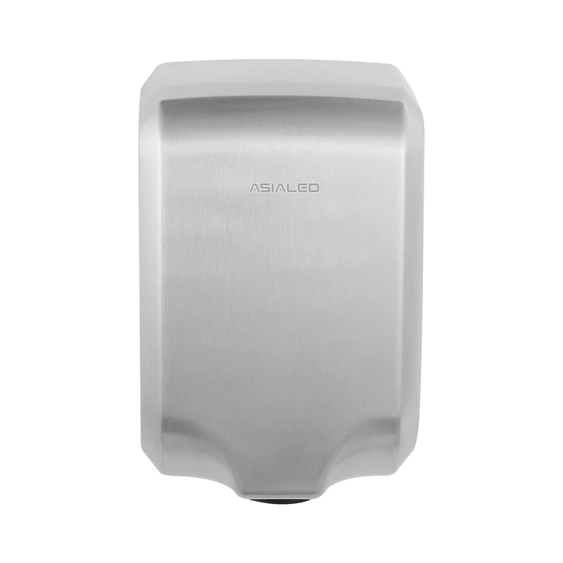 ASIALEO ADA&UL Approved Thin Automatic Electric Commercial Hand Dryer for Bathrooms or Restrooms,Heater ON/Off Switch,High Speed,Brushed SUS304 Cover,Wall Mount,Easy Installation