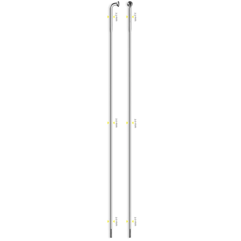 Sapim Strong Single Butted J-Bend Spokes, Silver, 294mm