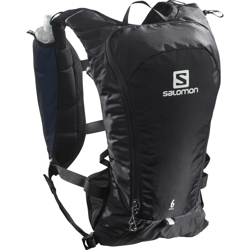 Salomon Agile 6 Set, Dynamic Comfort Lightweight Harness, Quick Access Front Storage, Versatile Pack for Mid-Distance Running and Hiking