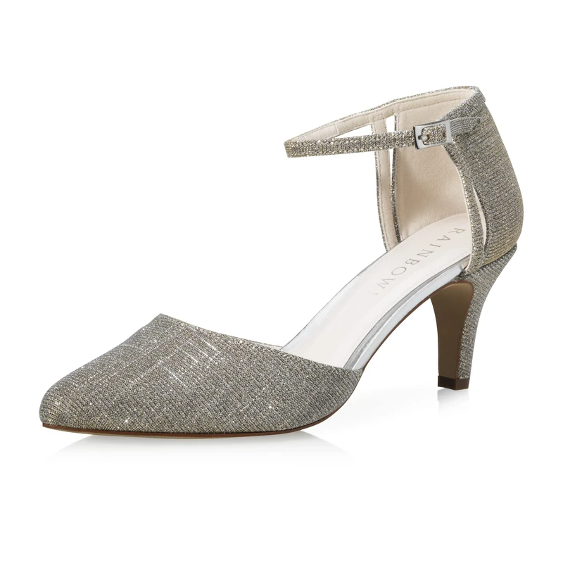 Rainbow Club Bridal Shoes Sarina - Pumps, Ivory/Gold Metallic, Wedding Shoes, Strap, Satin, Comfortably Padded - Size 43 EU (10 UK) - Image 1