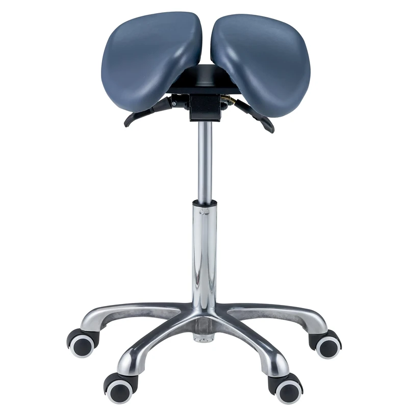Master Massage Berkeley Ergonomic Split Seat Style Saddle Rolling swivel Stool Royal Blue