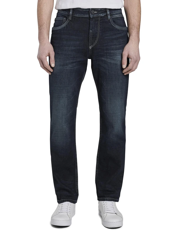 Tom Tailor Men's Trad Straight Jeans, Dark Stone Wash Deni 10282, 30W/34L, Blue (Dark Stone Wash Deni 10282), 30W/34L