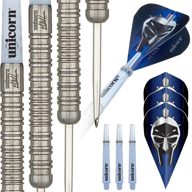 Unicorn Steel Tip Darts Set | Mark 'Gladiator' McGeeney Contender | 90% Natural Tungsten Barrels | 22 g