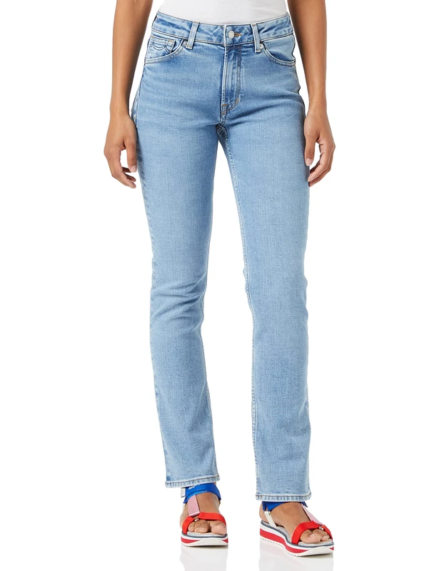 Kings of Indigo Women's Yama Straight Jeans, Blue (Eco Ronald Light Coolmax 5028), (Size: 27/30)