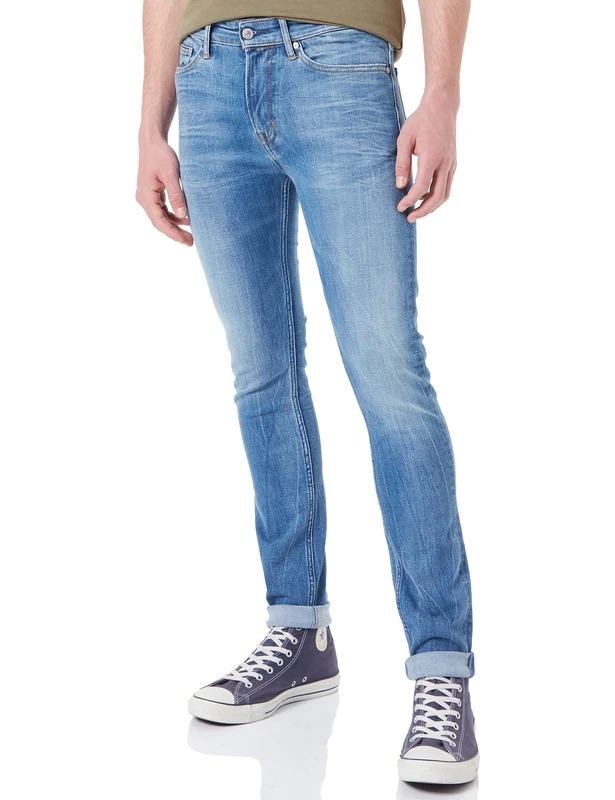 Kings of Indigo Men's John Slim Jeans, Blue (Ronald Worn in Coolmax 4051), W28/L34 (Size: 28/34)