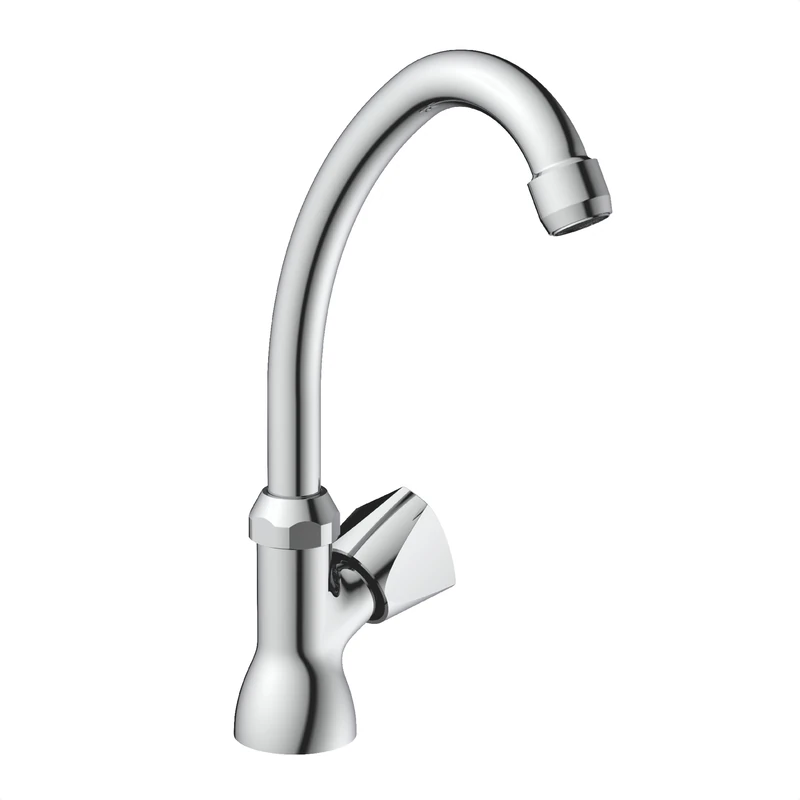 SCHÜTTE Koudwaterkraan Carneo, kraan, kraan voor badkamer, Alleen voor koud Water, standventiel om te draaien, 37970, chroom - Image 1