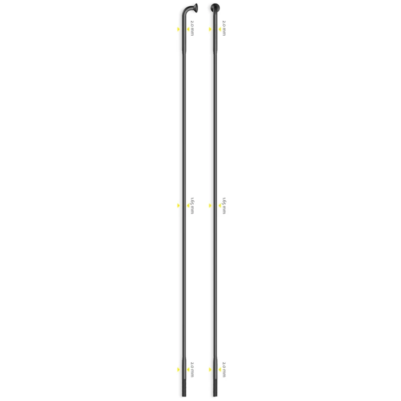 Sapim D-Light Double Butted J-Bend Spokes, 260mm, Black