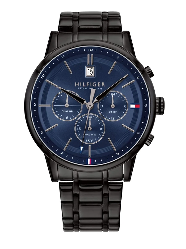 Tommy Hilfiger Analogue Multifunction Quartz Watch for Men with Black Stainless Steel Bracelet - 1791633