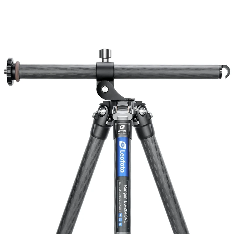 Leofoto - Ranger - Carbon Tripod with Tiltable Center Colum - Legs adjustable in 3 Angles - Ideal for Macro Photography - LS-284 CVL Explorer