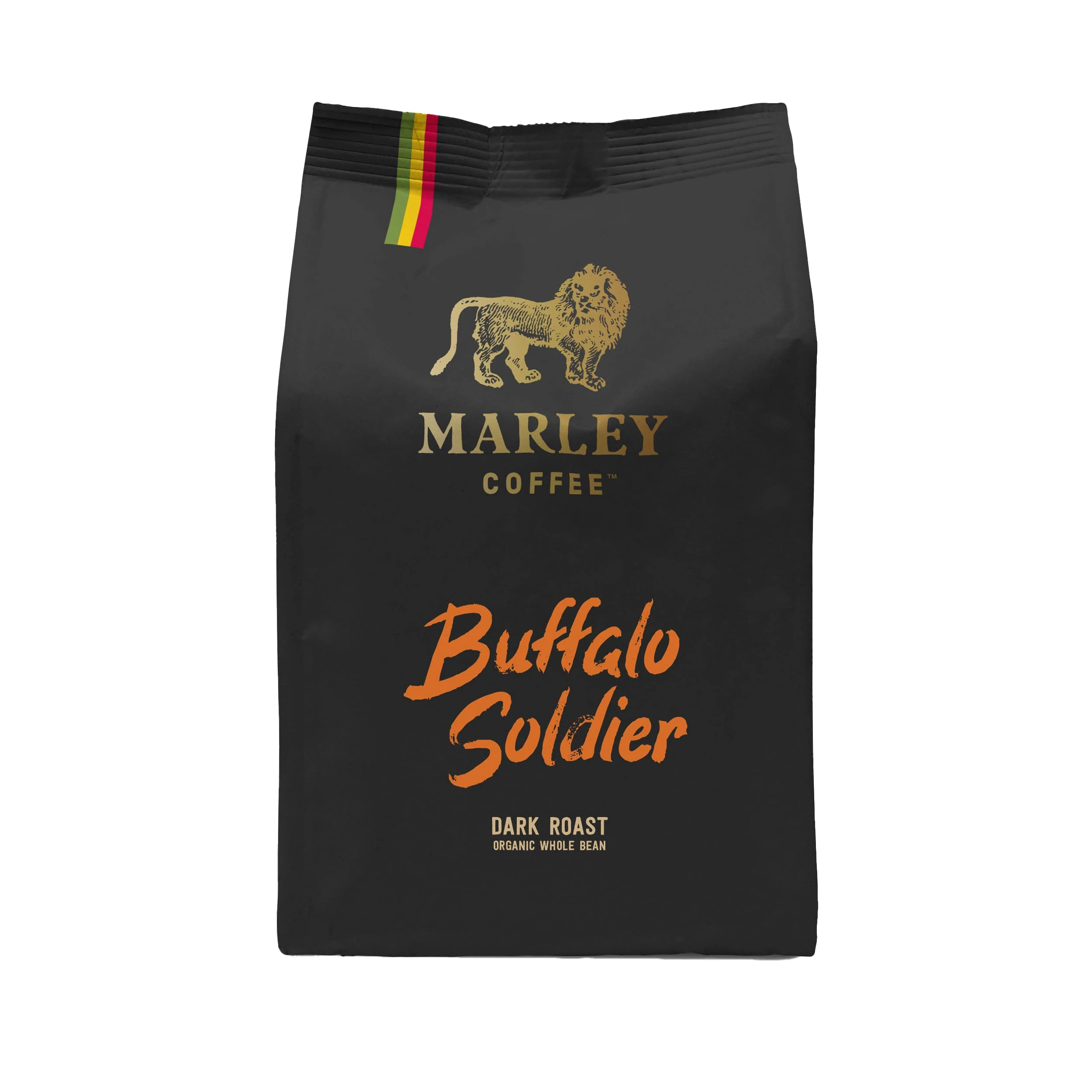 Buffalo Soldier Strong Dark Roast Organic Espresso Coffee Beans 227g - Marley Coffee - From The Marley Family - For All Coffee Machines - Strength 5