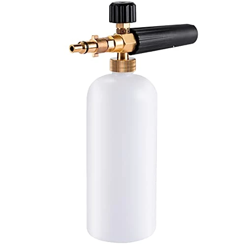 Stone Banks Snow Foam Lance & Cannon for Nilfisk & Huter Pressure Washers - Adjustable Soap Sprayer, Nozzle & 1L Foam Bottle