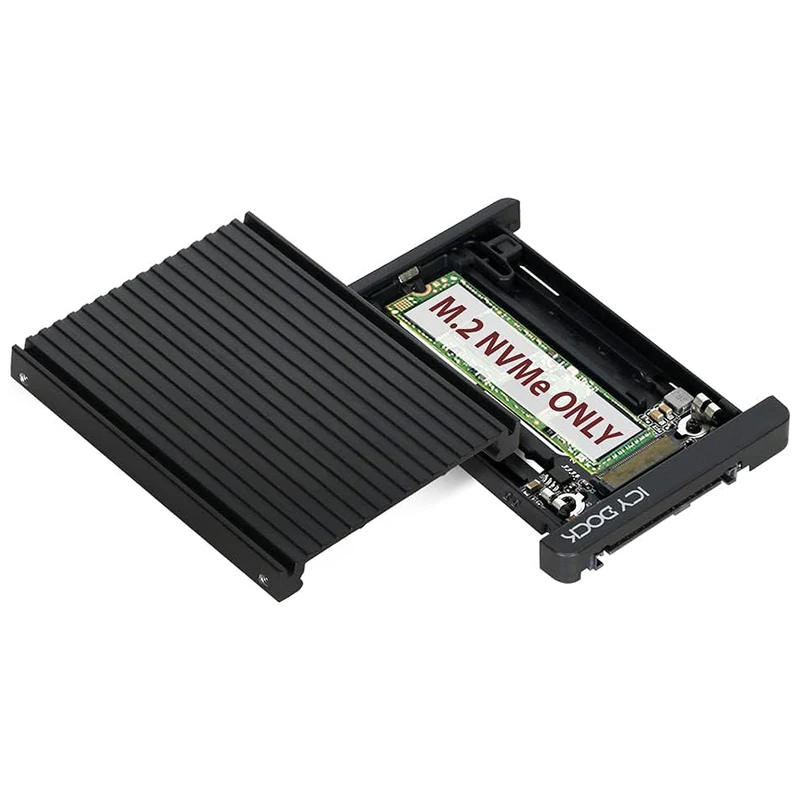 ICY DOCK EZConvert MB705M2P-B - M.2 NVMe SSD to 2.5" NVMe U.2 SSD Converter/Adapter - Black