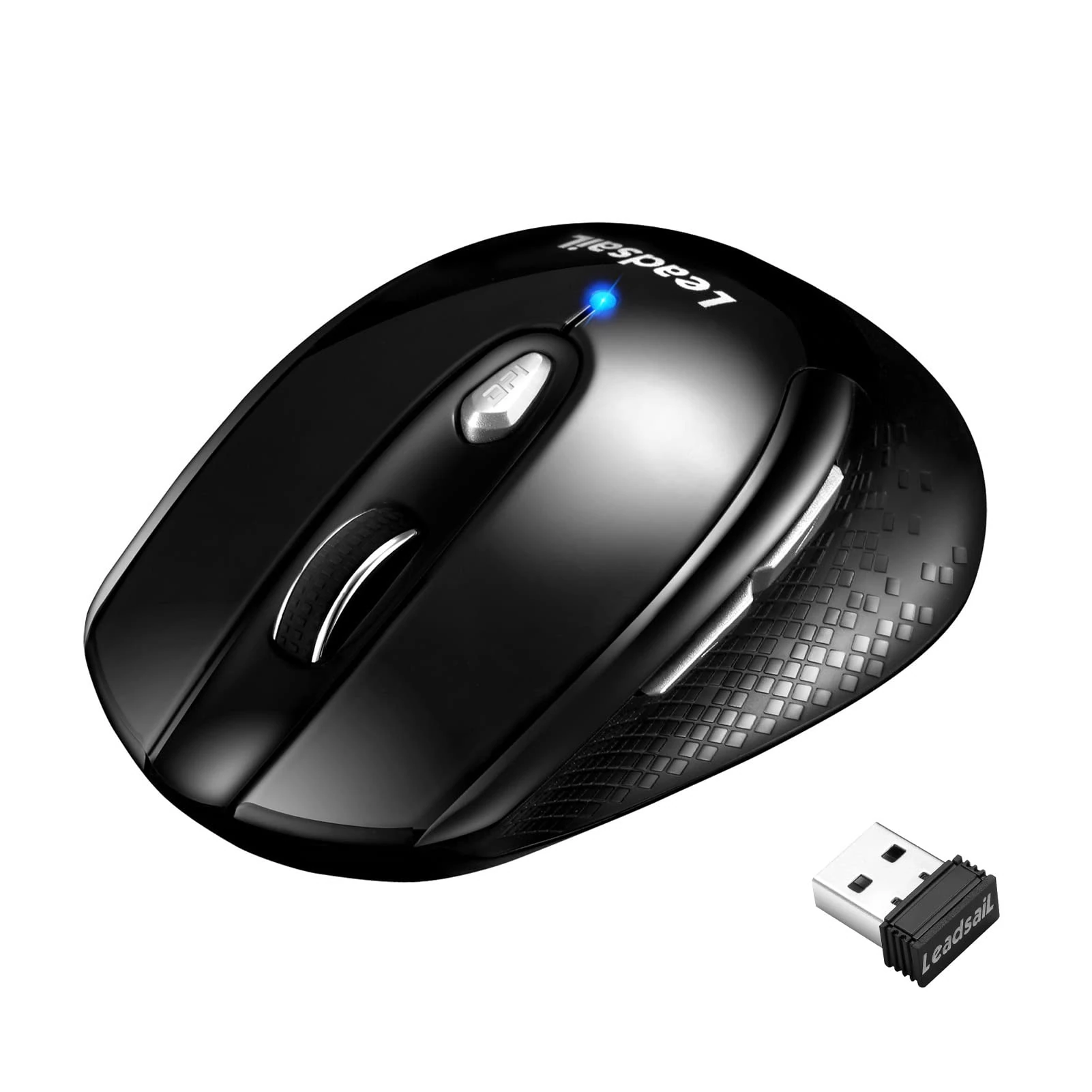 Wireless Mouse Silent Cordless Mouse Wireless Optical Computer Mouse, 6 Buttons,1600DPI with 3 Adjustable Levels for Windows 10/8/7/XP/Mac/Macbook Pro/Air/HP/Acer